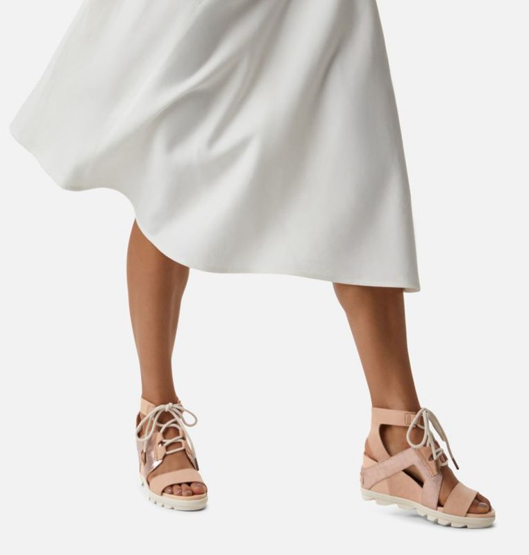 Sorel Dam Sandaler Beige/Brun - Joanie™ Ii Ankle Lace Wedge - MYU-563728